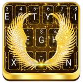Angel Gold Plated Wings Keyboard Theme