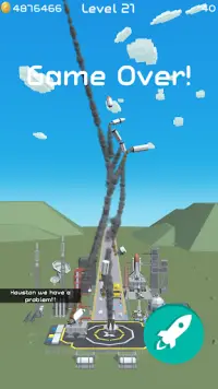 Rocket ship launch - construction game cartoon for children about space 