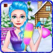 Ice Princess Winter Decoration Cleaning Game