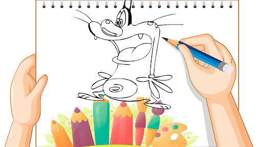 How to draw and color Super Oggy | Art for kids, Drawings, Color