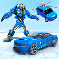 polar bear robot car game- flying car robot games