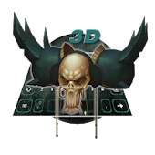 3D Metal Armour Skull Keyboard Theme on 9Apps