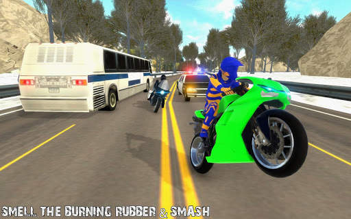 クレイジーバイクライダーロードラッシュレーシング screenshot 3