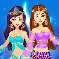 barbie arabian dress up games