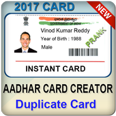 Fake Aadhar Card Maker Prank icon