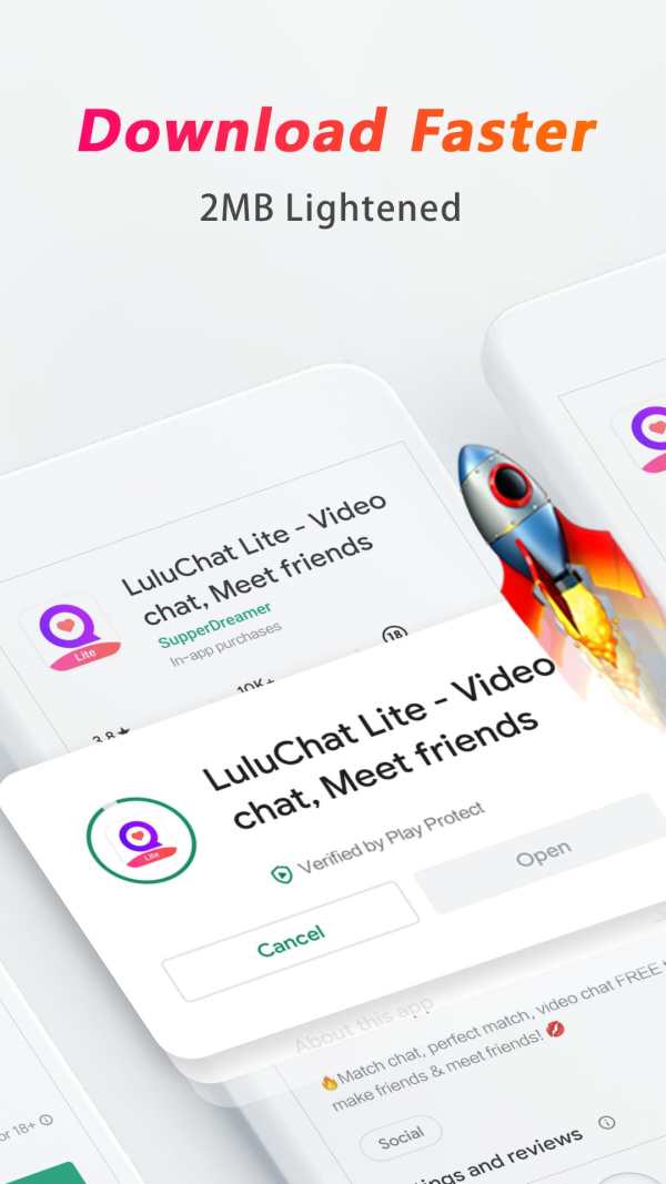 LuluChat Lite-tantan video chat & livu video call 1 تصوير الشاشة