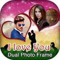 I Love You Dual Photo Frame