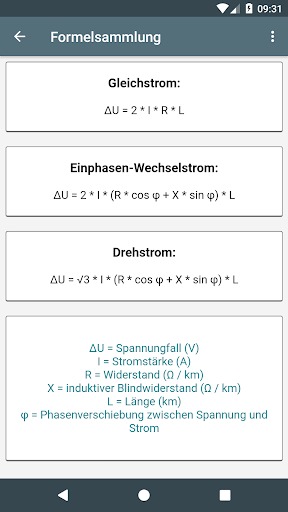 Elektro Berechnungen screenshot 5