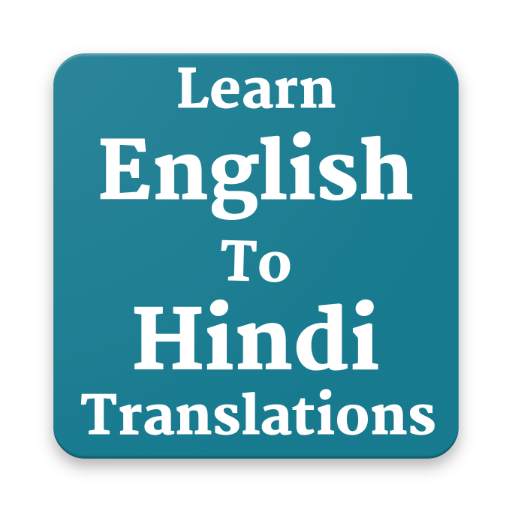 Learn English To Hindi translate