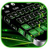 أسود أخضر موضوع لوحة المفاتيح on 9Apps