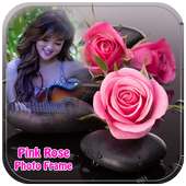 Pink Rose Photo Frame on 9Apps