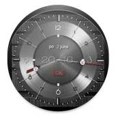 Metallic clock widget