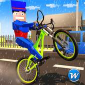 Blocky Cops Police Bicycle
