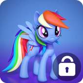 Rainbow Shy Little Pony Lock Screen on 9Apps