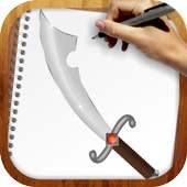 Drawing App Cold Arms Sabers and Knives
