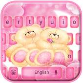 Pink teddy keyboard
