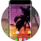 Theme for Nokia Lumia Icon Sunset Beach Wallpaper
