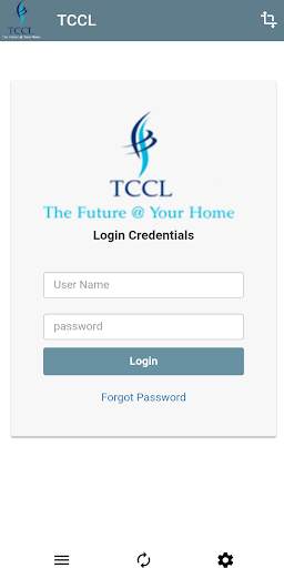 TCCL LCO Login screenshot 1