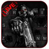 Live Gothic Skull Gun Fire Keyboard Theme on 9Apps