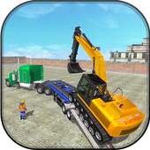 Construction Machines Transporter Cargo Truck Game