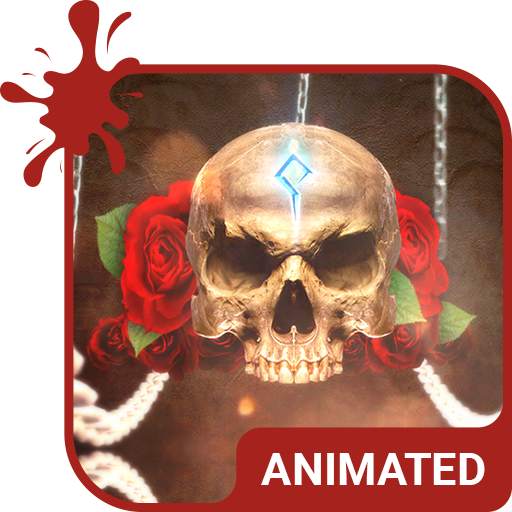 Rose Skull Animated Keyboard   Live Wallpaper