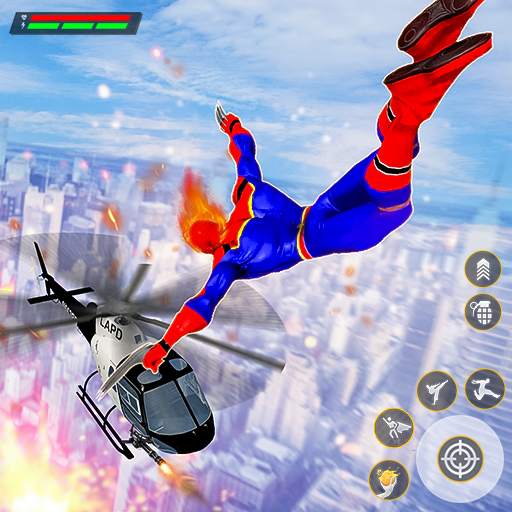 Flying Superhero robot City Rescue simulator games