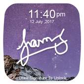 Signature lock screen : gesture effect on 9Apps