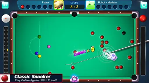 Online Snooker frame gameplay - ShootersPool Billiards Simulation