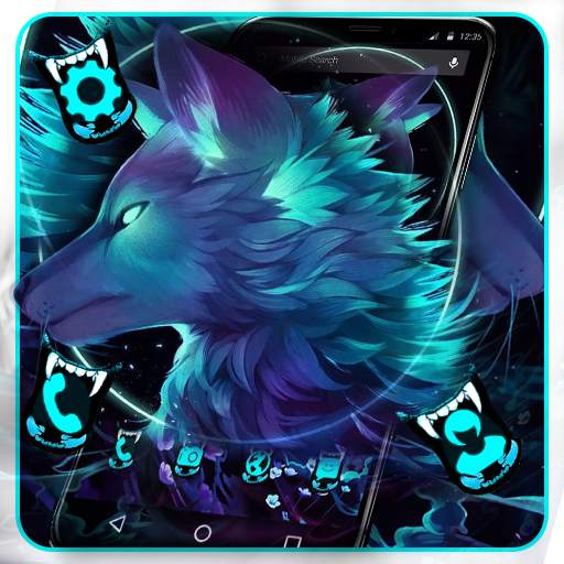 APUS Launcher Dark Night Magic Wolf Theme