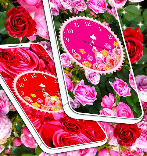 Rose Clock Live Wallpaper 🌹 4K Wallpapers Themes 8 تصوير الشاشة
