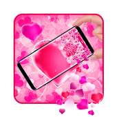 Pink Love Heart Gravity Keyboard Theme on 9Apps