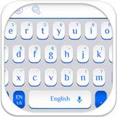Simple Blue White Keyboard on 9Apps
