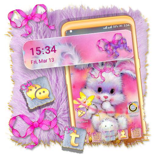 Kawaii Rabbit Launcher Theme