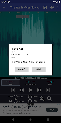 Ringtone Maker - maak gratis beltonen van muziek screenshot 4