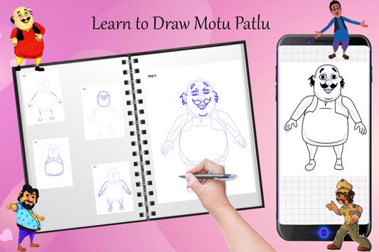 How to Draw Patlu from Motu Patlu step by step | Drawing | Sketches -  YouTube