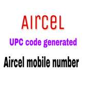 Aircel UPC code  generator aircel mobile number on 9Apps