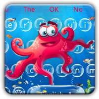 Deep sea red octopus keyboard theme on 9Apps