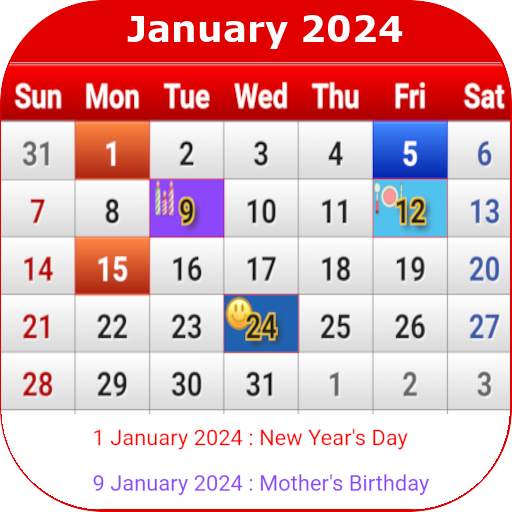 US Calendar 2024