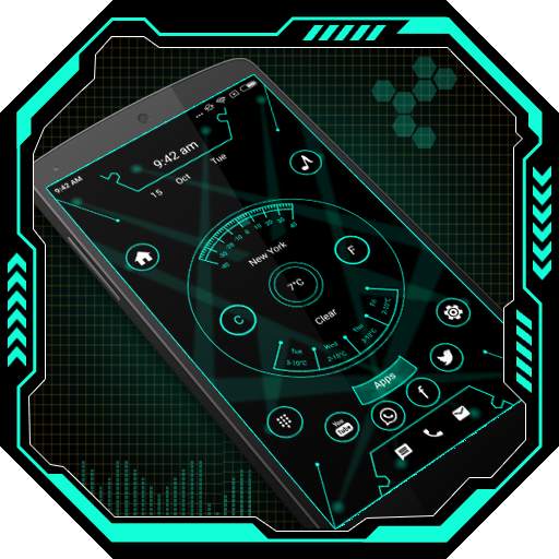 Futuristic Launcher 3 -AppLock