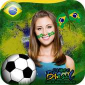 Brazil National Flag Face Photo Frame DP Maker on 9Apps