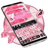 SMS Bowknot Cute Keyboard Theme