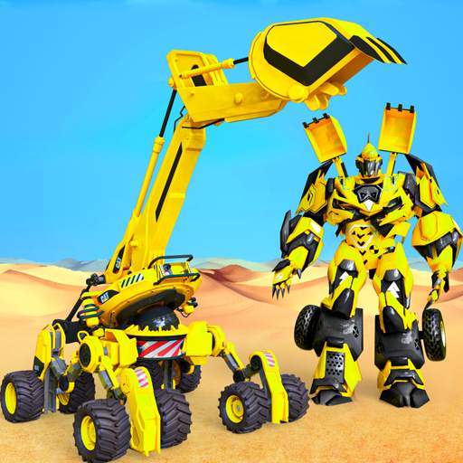 Grand Sand Excavator Robot Transform Robot Games