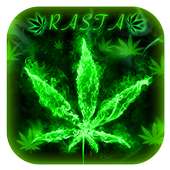 Зеленая клавиатура Rasta Weed