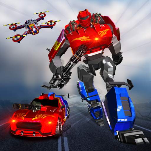Robot Car Game: Robot Transform- Drone Battle Game