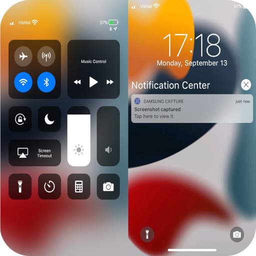 Control Center & Notification style of  iOS 15