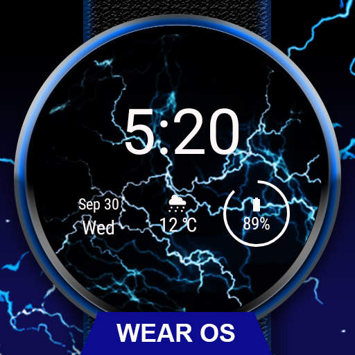 Electric Energy Watch Face - Wear OS Smartwatch