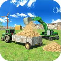 Tractor agrícola y Excavadora