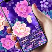 Purple Flower keyboard on 9Apps