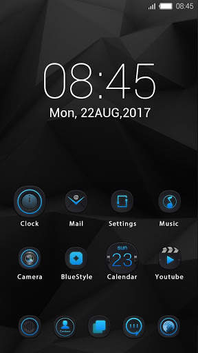 Blue Style - Solo Launcher Theme screenshot 2