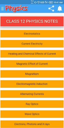 Class 12 Physics Notes screenshot 1